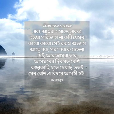 Picture 04 - হিব্রুদের 10:25 BENIRV - এবং আমরা সমাজে - Bible Verse Picture
