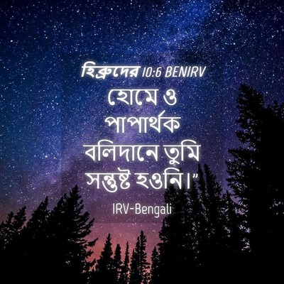 Picture 04 - হিব্রুদের 10:6 BENIRV - হোমে ও পাপার্থক - Bible Verse Picture