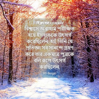 Picture 04 - হিব্রুদের 11:17 BENIRV - বিশ্বাসে অব্রাহাম - Bible Verse Picture