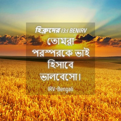 Picture 04 - হিব্রুদের 13:1 BENIRV - তোমরা পরস্পরকে - Bible Verse Picture