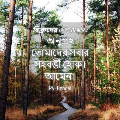 Picture 04 - হিব্রুদের 13:25 BENIRV - অনুগ্রহ তোমাদের - Bible Verse Picture