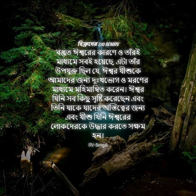 Picture 04 - হিব্রুদের 2:10 BENIRV - বস্তুত ঈশ্বরের - Bible Verse Picture