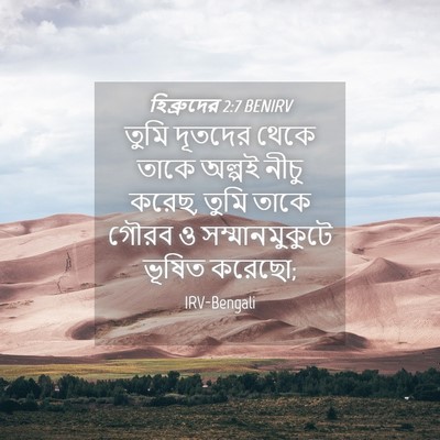 Picture 04 - হিব্রুদের 2:7 BENIRV - তুমি দূতদের থেকে - Bible Verse Picture