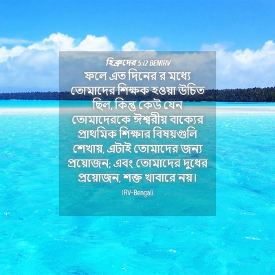 Picture 04 - হিব্রুদের 5:12 BENIRV - ফলে এত দিনের র - Bible Verse Picture