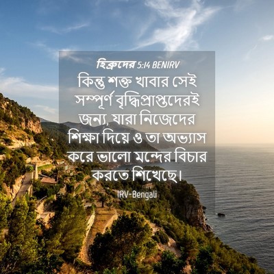 Picture 04 - হিব্রুদের 5:14 BENIRV - কিন্তু শক্ত খাবার - Bible Verse Picture