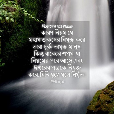 Picture 04 - হিব্রুদের 7:28 BENIRV - কারণ নিয়ম যে - Bible Verse Picture