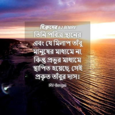 Picture 04 - হিব্রুদের 8:2 BENIRV - তিনি পবিত্র - Bible Verse Picture