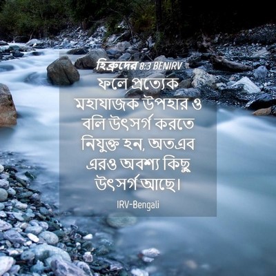 Picture 04 - হিব্রুদের 8:3 BENIRV - ফলে প্রত্যেক - Bible Verse Picture