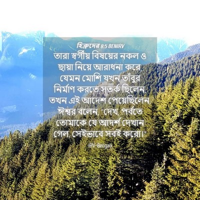Picture 04 - হিব্রুদের 8:5 BENIRV - তারা স্বর্গীয় - Bible Verse Picture