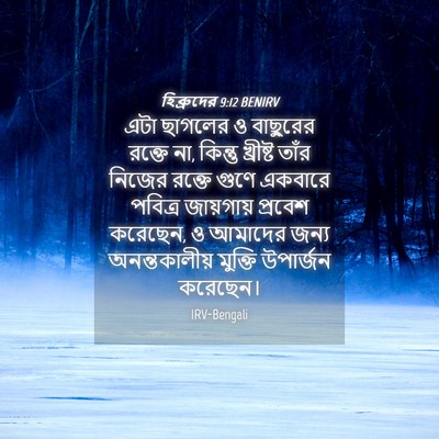 Picture 04 - হিব্রুদের 9:12 BENIRV - এটা ছাগলের ও - Bible Verse Picture