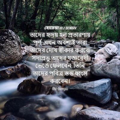 Picture 04 - হোচেয়া 10:2 BENIRV - তাদের হৃদয় হল - Bible Verse Picture
