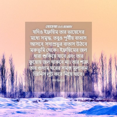 Picture 04 - হোচেয়া 13:15 BENIRV - যদিও ইফ্রয়িম তার - Bible Verse Picture