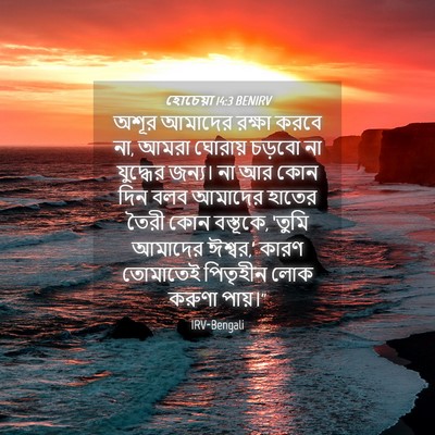 Picture 04 - হোচেয়া 14:3 BENIRV - অশূর আমাদের রক্ষা - Bible Verse Picture