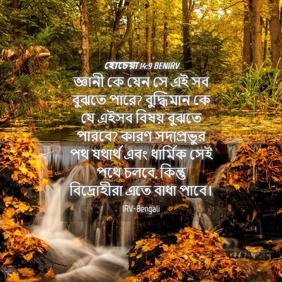 Picture 04 - হোচেয়া 14:9 BENIRV - জ্ঞানী কে যেন সে এই - Bible Verse Picture