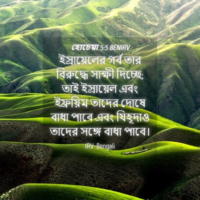 Picture 04 - হোচেয়া 5:5 BENIRV - ইস্রায়েলের গর্ব - Bible Verse Picture