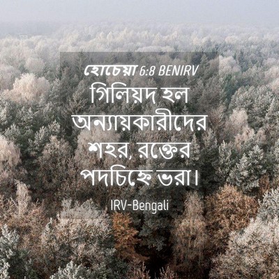 Picture 04 - হোচেয়া 6:8 BENIRV - গিলিয়দ হল - Bible Verse Picture