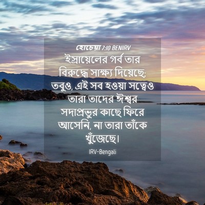 Picture 04 - হোচেয়া 7:10 BENIRV - ইস্রায়েলের গর্ব - Bible Verse Picture