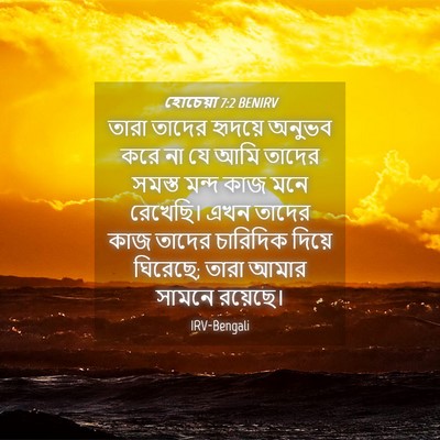 Picture 04 - হোচেয়া 7:2 BENIRV - তারা তাদের হৃদয়ে - Bible Verse Picture