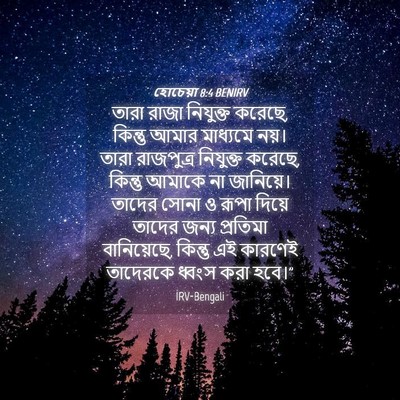 Picture 04 - হোচেয়া 8:4 BENIRV - তারা রাজা নিযুক্ত - Bible Verse Picture