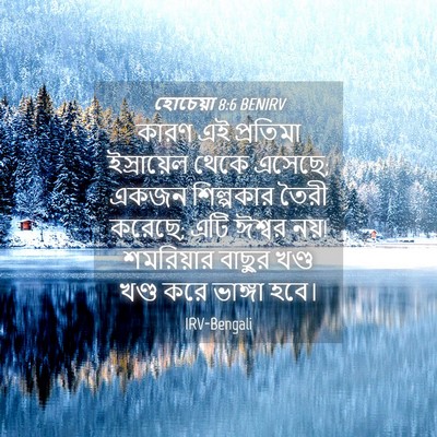 Picture 04 - হোচেয়া 8:6 BENIRV - কারণ এই প্রতিমা - Bible Verse Picture
