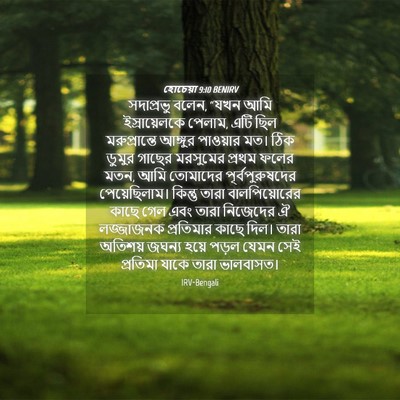 Picture 04 - হোচেয়া 9:10 BENIRV - সদাপ্রভু বলেন, - Bible Verse Picture