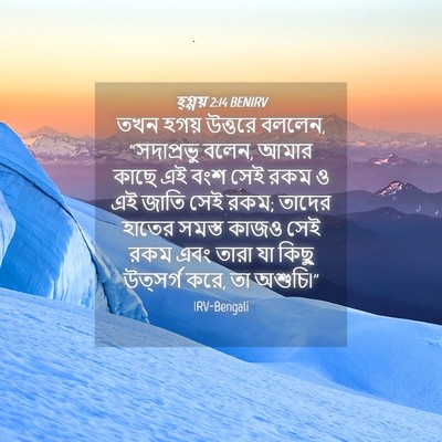 Picture 04 - হ্গ্গয় 2:14 BENIRV - তখন হগয় উত্তরে - Bible Verse Picture