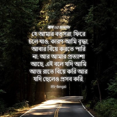 Picture 04 - ৰূথ 1:12 BENIRV - হে আমার বত্সরা, - Bible Verse Picture