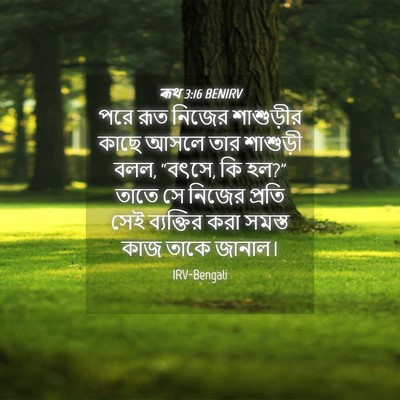Picture 04 - ৰূথ 3:16 BENIRV - পরে রূত নিজের - Bible Verse Picture