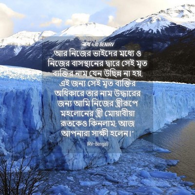 Picture 04 - ৰূথ 4:10 BENIRV - আর নিজের ভাইদের - Bible Verse Picture