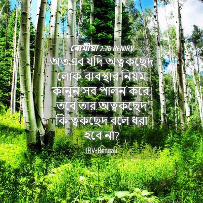 Picture 04 - ৰোমীয়া 2:26 BENIRV - অতএব যদি অত্বকছেদ - Bible Verse Picture