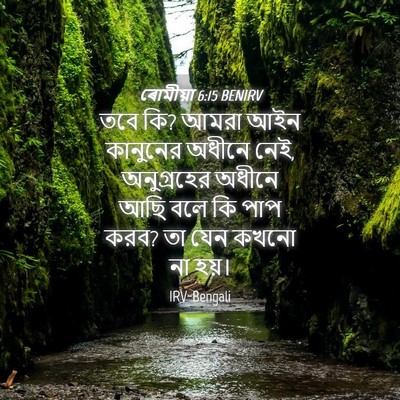 Picture 04 - ৰোমীয়া 6:15 BENIRV - তবে কি? আমরা আইন - Bible Verse Picture