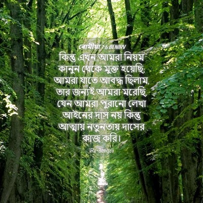 Picture 04 - ৰোমীয়া 7:6 BENIRV - কিন্তু এখন আমরা - Bible Verse Picture