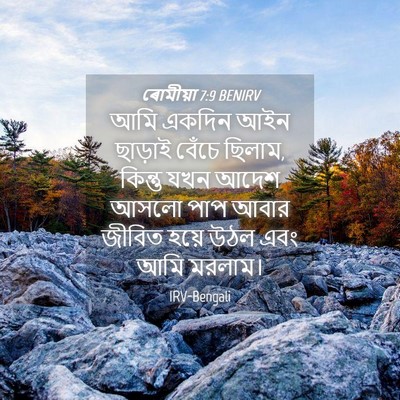 Picture 04 - ৰোমীয়া 7:9 BENIRV - আমি একদিন আইন - Bible Verse Picture