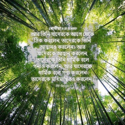 Picture 04 - ৰোমীয়া 8:30 BENIRV - আর তিনি যাদেরকে - Bible Verse Picture