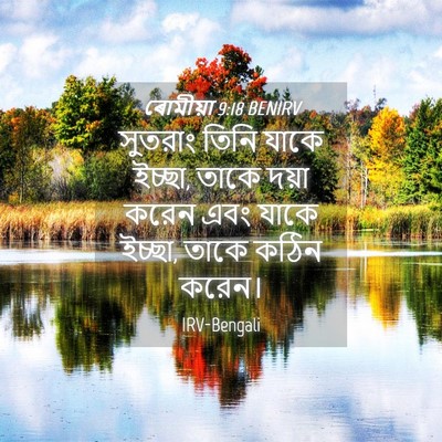 Picture 04 - ৰোমীয়া 9:18 BENIRV - সুতরাং তিনি যাকে - Bible Verse Picture