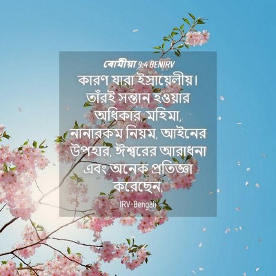 Picture 04 - ৰোমীয়া 9:4 BENIRV - কারণ যারা - Bible Verse Picture