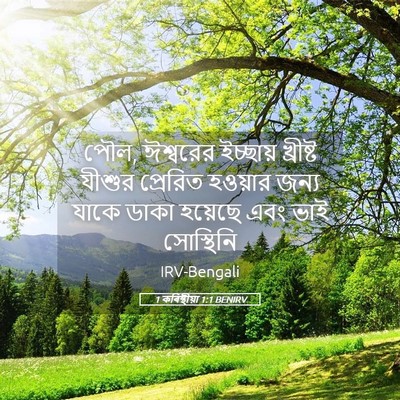 Picture 05 - 1 কৰিন্থীয়া 1:1 BENIRV - পৌল, ঈশ্বরের - Bible Verse Picture