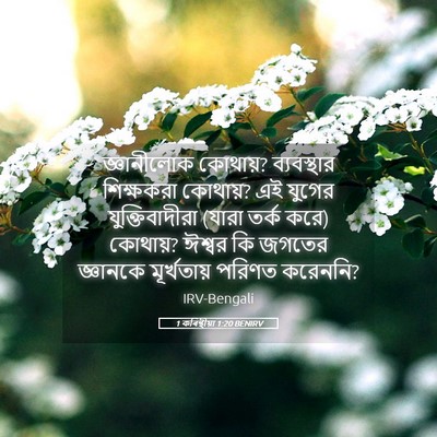 Picture 05 - 1 কৰিন্থীয়া 1:20 BENIRV - জ্ঞানীলোক কোথায়? - Bible Verse Picture
