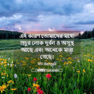 Picture 05 - 1 কৰিন্থীয়া 11:30 BENIRV - এই কারণ তোমাদের - Bible Verse Picture