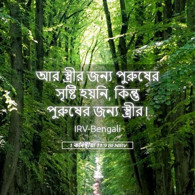 Picture 05 - 1 কৰিন্থীয়া 11:9 BENIRV - আর স্ত্রীর জন্য - Bible Verse Picture