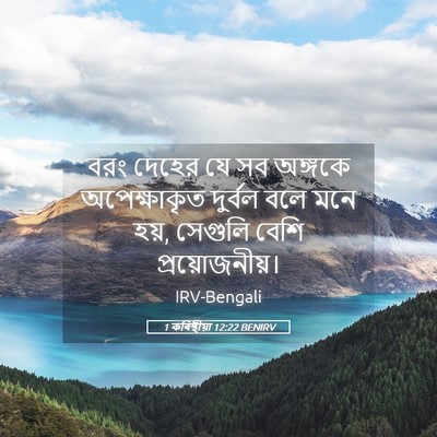 Picture 05 - 1 কৰিন্থীয়া 12:22 BENIRV - বরং দেহের যে সব - Bible Verse Picture