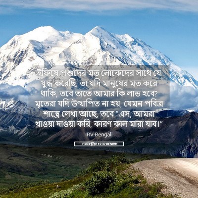 Picture 05 - 1 কৰিন্থীয়া 15:32 BENIRV - ইফিষে পশুদের মত - Bible Verse Picture
