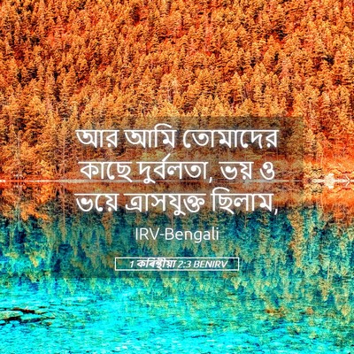 Picture 05 - 1 কৰিন্থীয়া 2:3 BENIRV - আর আমি তোমাদের - Bible Verse Picture