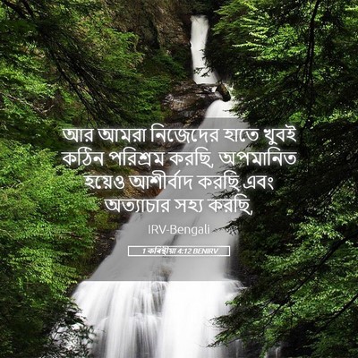 Picture 05 - 1 কৰিন্থীয়া 4:12 BENIRV - আর আমরা নিজেদের - Bible Verse Picture