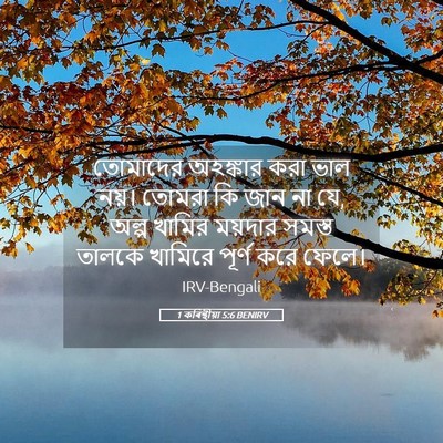 Picture 05 - 1 কৰিন্থীয়া 5:6 BENIRV - তোমাদের অহঙ্কার - Bible Verse Picture
