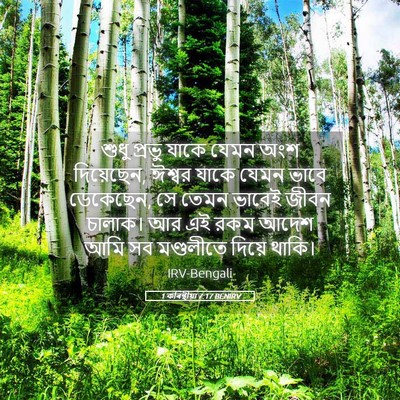 Picture 05 - 1 কৰিন্থীয়া 7:17 BENIRV - শুধু প্রভু যাকে - Bible Verse Picture
