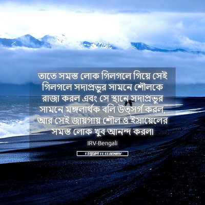Picture 05 - 1 চমূৱেল 11:15 BENIRV - তাতে সমস্ত লোক - Bible Verse Picture