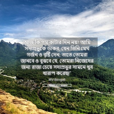 Picture 05 - 1 চমূৱেল 12:17 BENIRV - আজ কি গম কাটার দিন - Bible Verse Picture