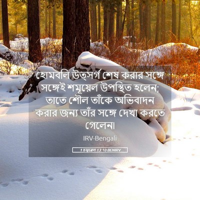 Picture 05 - 1 চমূৱেল 13:10 BENIRV - হোমবলি উত্সর্গ - Bible Verse Picture