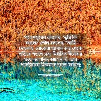 Picture 05 - 1 চমূৱেল 13:11 BENIRV - পরে শমূয়েল বললেন, - Bible Verse Picture